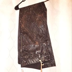 Democracy Jeans 8 Women Black Blue Gray Skinny Low Rise Ab Sol Denim Snake Print